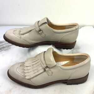 Walter Genuin Women's Kiltie Cream Genuine Leather Golf Shoes, Sz 7